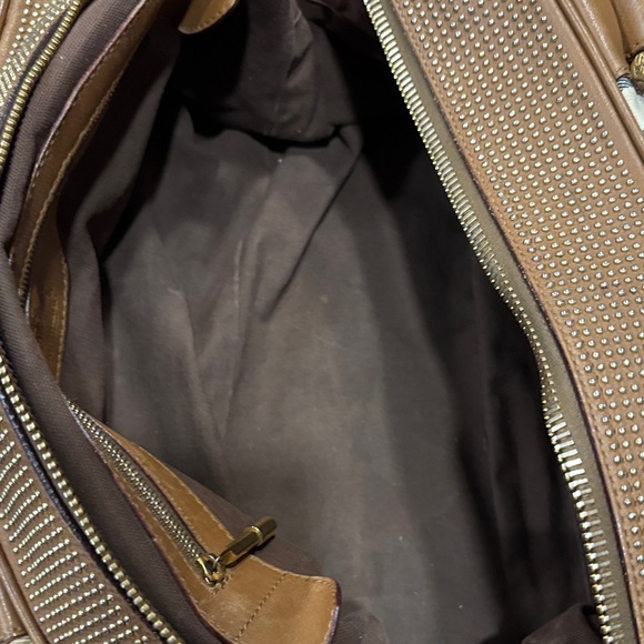 Burberry Plaid Shoulder Bag with Brown Leather - Picture 6 of 10